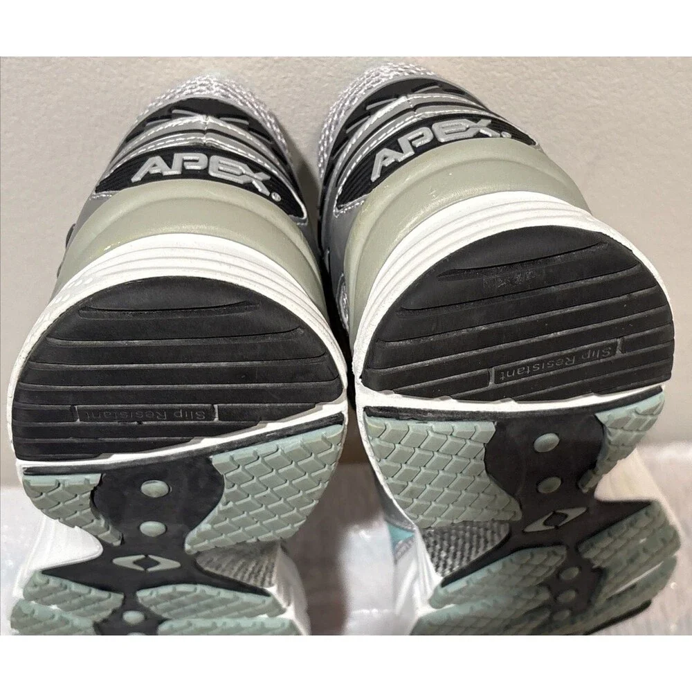 APEX BOSS Runner Orthotic Sneaker Shoe Silver/Sea Blue X527W Women's Size 10.5